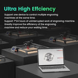 Longer RAY5 New Upgrade Laser Engraver, Laser Cutter 10W Output Power, Engraving Speed Up to 24,000 mm/min, 3.5” Color Touch Screen, App Offline Control, DIY Engraver Tool for Metal/Glass/Wood Longer
