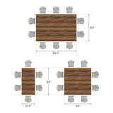 Tribesigns 31.5" Square Conference Table for 2-4 People, Compact Office Table for Small Spaces, Seminar Room Tribesigns