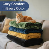 Ultra Soft Fleece Blanket Throw Size - Flannel Fleece Luxury Throw Blanket - Lightweight for Couch Bed Chair - Thick, Warm & Breathable - All Season Cozy Anti-Static Microplush Bedding, Forest Green CGK Unlimited