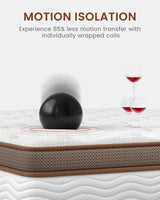 BedStory Full Size Mattress Firm - 14 Inch Hybrid Mattress with Orthopedic Spinal Support, Advanced Pocket Springs and Motion Isolation Technology, Fiberglass-Free, CertiPUR-US Certified BedStory
