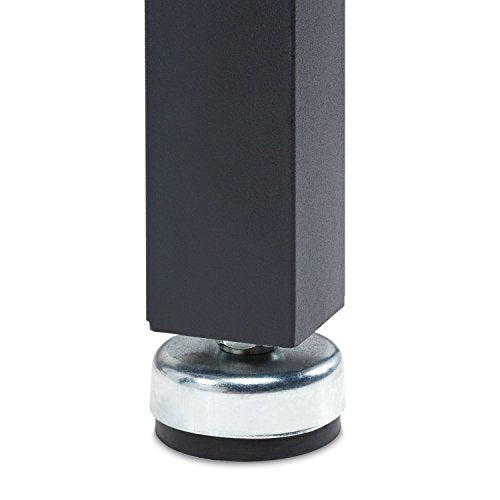 Lighted Hardwood Top Workbench Dark Grey cushioned lined storage drawers Seville Classics