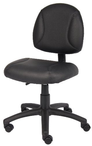 Boss Office Products Posture Task Chair Without Arms in Black, Low-Back (B305) Boss Office Products
