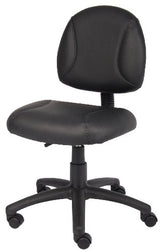 Boss Office Products Posture Task Chair Without Arms in Black, Low-Back (B305) Boss Office Products