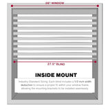 Lotus & Windoware Cordless, 2 Inch Faux Wood Blind, 28" Wide x 60" Long, Window Blinds, Blinds & Shades, Blinds for Indoor Windows, Smooth, Bright White - 28" x 60",Bright White LOTUS & WINDOWARE