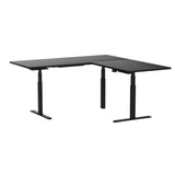 Stand Steady Tranzendesk Power Extra Large 71 Inch Electric L-Shaped Corner Standing Desk, Height Adjustable Ergonomic Corner Desk & Sit Stand Workstation, Fits 4 Monitors (Black, 71in x 71in) Stand Steady