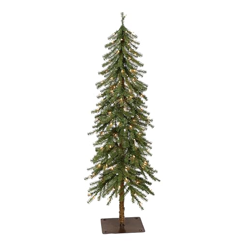 Puleo International Pre-Lit 6' Alpine Artificial Christmas Tree with 200 Lights, Green