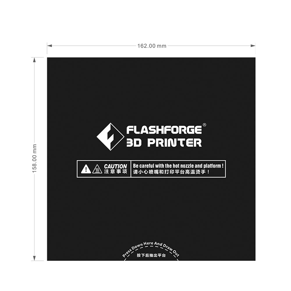 Flashforge 3D Printing Build Surface, 3D Printer Heat Bed Platform Sticker fit Adventurer 3, AD3C, Adventurer 3 Lite,Adventurer 3 Pro (5pcs) - WoodArtSupply