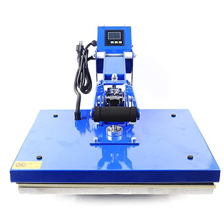 Auto Open Heat Press Machine, 16"X20" Clamshell Heat Press with Slide Out Base, 110v Digital Sublimation Printer Manual Magnetic Semi-Automatic for to Accurately Transfer T-Shirts, Pillowcases YSHUSTGY