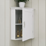 RiverRidge Somerset Corner Storage Wall Cabinet, White RiverRidge