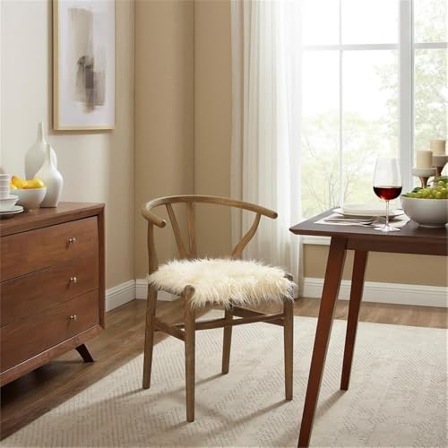 Riverbay Furniture 19.5'' Modern Wood Wishbone Chair in Gray Brown Riverbay Furniture