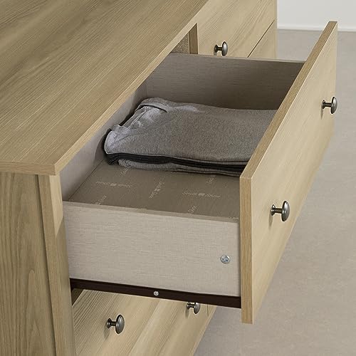 South Shore Vito 6-Drawer Double Dresser, Natural Ash - WoodArtSupply