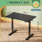 DEVAISE 48 x 24 Inches Standing Desk, Whole-Piece Desktop Electric Standing Desk with Adjustable Height,Cable Holes, 3-Preset Memory Sit Stand up Desk, One-Piece Computer Desk for Home, Office (Black) DEVAISE