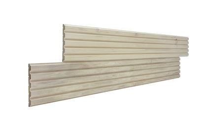 1549-4FTWHW Unfinished White Hardwood Traditional Fluted Panel Moulding - WoodArtSupply