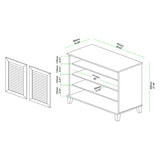 Baxton Studio Coolidge Modern and Contemporary Oak Brown Finished Wood 2-Door Shoe Storage Cabinet Baxton Studio