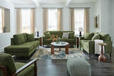 Signature Design by Ashley Bixler Mid-Century Modern Tufted Sofa with 2 Toss Pillows, Green Signature Design by Ashley