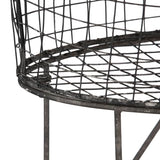 Creative Co-op Vintage Metal Laundry Basket with Wheels 25" x 15" x 26 3/4" (W x D x H) Creative Co-Op