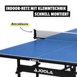 JOOLA Inside 15 - Professional MDF Indoor Table Tennis Table with Quick Clamp Ping Pong Net and Post Set - 10 Minute Easy Assembly - Ping Pong Table with Single Player Playback Mode JOOLA