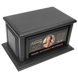 Personalized Solid Wood Human Urns for Ashes 250lbs, Custom Urn Box for Human Ashes, Large Burial and Cremation Urns for Ashes, Black Wood Color (Design 4) Basic Fundamentals