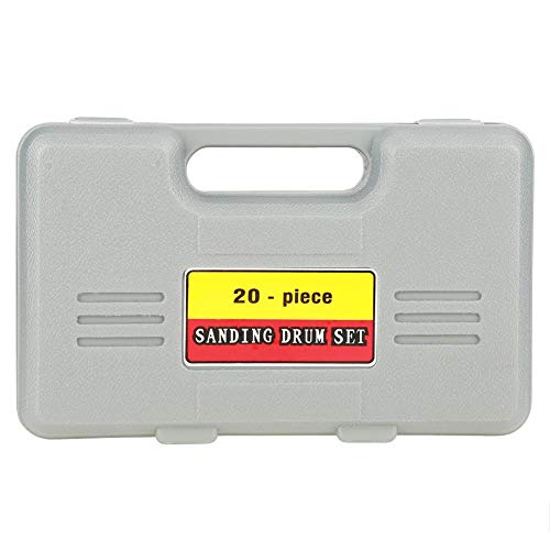 Rubber Drum Kit, 20pcs Spindle Sanding Drum Sander Tool Set with Case for Drill Press, for Home Improvement/Carpentry Hobbies/DIY/Carpentry/Wood Bindpo