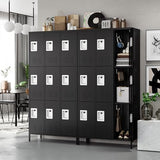 Letaya Metal Lockers for Employees-9 Door Storage Locker with Shelves and Lockable Steel Cabinet for School,Gym,Office,Staff(Black, 9 Door) Letaya