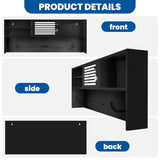 Wall Mounted Police Gear Rack, Police Gear Stand with Lockbox Safe, Tactical Gear Rack Decor with Heavy Duty 2-Hook, Police Gear Cabinet Suitable for Police Station, Homes, Bar WoodArtSupply