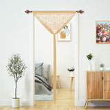 YaoYue Macrame Lace Door String Curtain for Doorways,Room Divider Doorway Hippie Window Panel Room Divider Wall Closet Curtains for Bedroom Closet Door Drapes (35×79in/90×200cm,Champagne) YaoYue