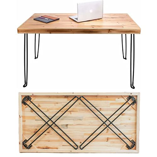 Sleekform Portable Folding Desk - Wood Foldable Table - No Assembly Easy Fold Desks for Small Spaces - Space Saving Collapsible Computer Tables for Work, Writing, Crafts - WoodArtSupply