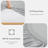 Dreava Grey Queen Sheet Set - Soft Breathable Microfiber Bed Sheets with Extra Deep Pocket, Luxury Hotel Cooling Bedding, Oeko-Tex Certified Wrinkle Free 4 Piece Dreava