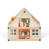 Olivia's Little World Kids Buildable Furnished Wooden Dollhouse for 3.5" Dolls Olivia's Little World