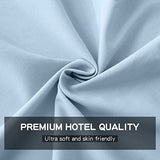FreshCulture Queen Flat Sheet - Hotel Quality Queen Flat Sheet Only - Brushed Microfiber Top Sheet - Ultra Soft & Breathable - Wrinkle-Free - Easy Care - Single Flat Sheet (Queen, Light Blue) FreshCulture