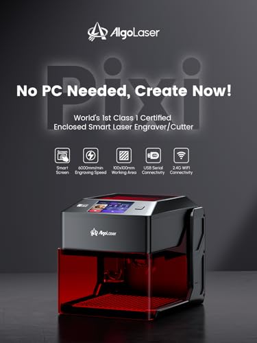 AlgoLaser 5W Smart Laser Engraver Machine: Portable Laser Engraver with 3.5" Touchscreen & AlgoOS System - Hand Draw/Wireless Transmission/SD Card/Offline - Laser Engraving for Wood, Leather AlgoLaser