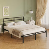 Lutown-Teen 12 Inch Queen Bed Frame with Headboard and Footboard, Classic Metal Platform Bed Frame Queen Size, Under Bed Storage, No Box Spring Needed, Easy Assembly, Noise Free, Black Lutown-Teen