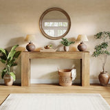 Tribesigns 63-Inch Long Console Table, Farmhouse Entryway Table with 2 Drawers and X-Shaped Legs, Narrow Sofa Furniture Behind The Couch for Entrance, Hallway, Living Room, Warm Brown Tribesigns