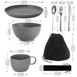 Berglander Camping Mess Kits for 2 Person, Silverware Set Spoons Forks Knives, Camping Essentials Gear, Accessories for Travel, Picnic, Outdoor, Easy to Carry and Clean Berglander