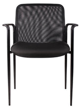 Boss Office Products Stackable Mesh Guest Chair in Black, 250 (B6909-BK)