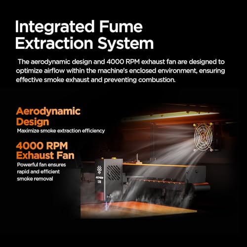 ACMER P3 24W(24,000mW) Diode Enclosed Laser Engraver, Built-in Air Assist, Honeycomb, 48000mm/min Batch Process Speed, CNC Laser Cutter and Engraver Machine, Laser Safety Class 1 ACMER