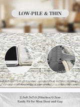 Lahome Oriental Washable Hallway Runner Rug,2.5x8 Boho Rug Runners for Hallways Non Slip,Runner Rug for Entryway Indoor,Traditional Thin Carpet Runner for Kitchen Laundry Bathroom,(8ft,Beige) Lahome