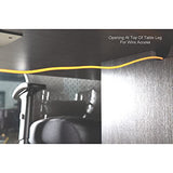 Thaweesuk Shop New Gray and White 12 FT Modern Executive Rectangle Shaped Conference Table Square Legs Grommets Racetrack Meeting Boardroom Room Desk Power High End Office Wood 144''L x 48''W x 30''H Generic