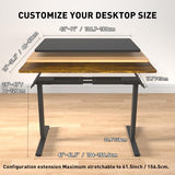 PrecieuxFoyer Dual Motor Standing Desk Frame, Electric Adjustable Legs with Memory Presets, Stand Up Desk Frame Workstation, with Cable Management Tray, 2pcs Headphone Hook, for Home Office PrecieuxFoyer