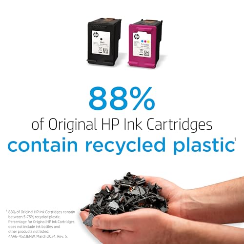 HP 67XL Black High-yield Ink Cartridge | Works with HP DeskJet 1255, 2700, 4100 Series, HP ENVY 6000, 6400 Series | Eligible for Instant Ink | One Size | 3YM57AN