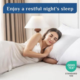 JOLLYVOGUE Pillows Queen Size Set of 1, Washable Supportive Single Bed Pillow with Super Soft Down Alternative Fill, Luxury Fluffy Hotel Quality for Side, Back, and Stomach Sleepers JOLLYVOGUE
