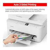 Canon PIXMA TR7120 Wireless Color Inkjet Printer for Duplex Printing, White – Home Printer with Copier/Scanner, Auto Document Feeder, Compact Design, Intuitive Control Panel
