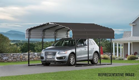Arrow CPHC102907 Heavy Duty Galvanized Steel Metal Multi-Use Shelter, Shade, Carport, 10' x 29' x 7' Arrow
