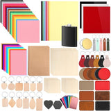 Tondiamo 137 Pcs Laser Material Explore Kit Laser Cutting Materials Engraving Material Accessories Including Acrylic, Wood, Metal, PU Leather, Fabric, Rock, Rubber Materials for Laser Cutter Engraver Tondiamo