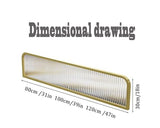 Countertop Low Fence Divide, Restaurant Decorative Partitions Grille,Dividers for Dining Areas,Gold Stainless Steels Frame Tempered Glass Panel, for Office, Restaurant, Hotel Bar (39.4 * 11.8IN) HLHHDFC