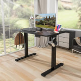 Kingant Standing Desk Height Adjustable Small Electric Stand Up Desks [35 x 20 Inch] - Ergonomic Sit Stand Desk Rising Desks for Home Office Computer Desk Stand Desk Workstation Kingant