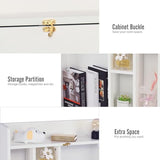 YUSING Wall Mounted Table, Multifunctional Fold Down Wall Mounted Laptop Computer Desk with Storage Compartments for Home, Office, White YU YUSING