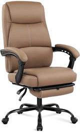 Misolant Big and Tall Office Chair with Footrest, High Back Desk Chair with Linkage Armrest, 90-155° Recline Executive Computer Chairs with Adjustable Height for Home Misolant