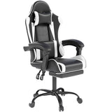 OS MOTOR Gaming Chair with Headrest and Lumbar Support, Ergonomic High Back Office Chair, Racing Style Executive Computer Desk Chair, Leather Adjustable Swivel Task Chair for Home Office (White) OS MOTOR