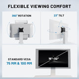 Electric Standing Desk Converter 28" Wide, Height Adjustable Desk Riser, Computer Workstation, Sit-Stand Convertor for Home, Office, School (White, 1 Arm Included) UP/SIT DASK